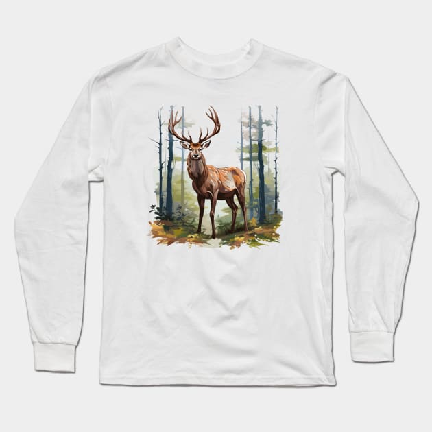 Deer Lover Long Sleeve T-Shirt by zooleisurelife